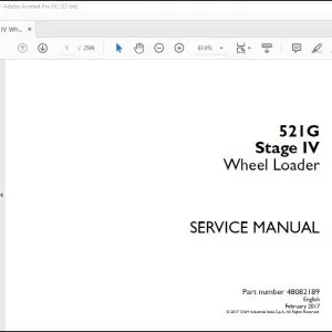 Case 521G Stage IV Wheel Loader Service Manual 48082189 - PDF DOWNLOAD