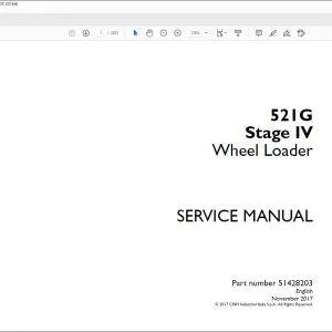 Case 521G Stage IV Wheel Loader Service Manual 51428203 - PDF DOWNLOAD