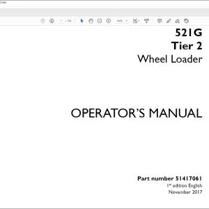 Case 521G Tier 2 Wheel Loader Operator's Manual 51417061 - PDF DOWNLOAD