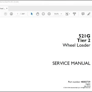 Case 521G Tier 2 Wheel Loader Service Manual 48083739 - PDF DOWNLOAD