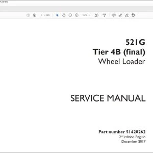 Case 521G Tier 4B (final) Wheel Loader Service Manual 51428262 - PDF DOWNLOAD