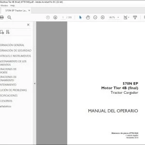 Case 570N EP Motor Tier 4B (final) Tractor Cargador Manual del Operario 47781548 - PDF DOWNLOAD