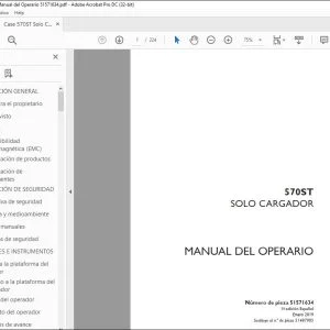 Case 570ST Solo Cargador Manual del Operario 51571634 - PDF DOWNLOAD
