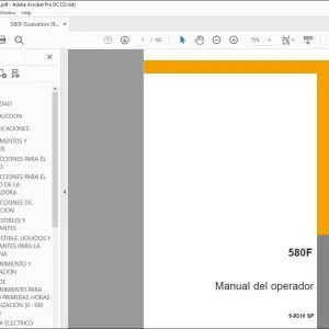 Case 580F Excavadoras Manual del operador 9-8310 SP - PDF DOWNLOAD
