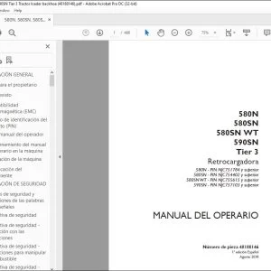Case 580N 580SN 580SN WT 590SN Tier 3 Retrocargadora Manual del Operario 48188146 - PDF DOWNLOAD