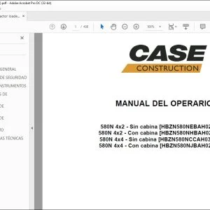 Case 580N Cargador Manual del Operario 47985045 - PDF DOWNLOAD