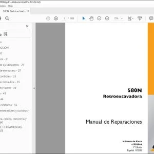 Case 580N Retroexcavadora Manual de Reparaciones 47985064 - PDF DOWNLOAD