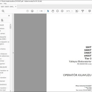 Case 580T 580ST 590ST 695ST Tier 3 Yükleyici Ekskavatörler OPERATÖR KILAVUZU 51415427 - PDF DOWNLOAD