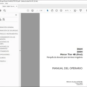 Case 586H 588H Motor Tier 4B (final) Horquilla de elevación para terrenos irregulares Manual Del Operario 47781551 - PDF DOWNLOAD