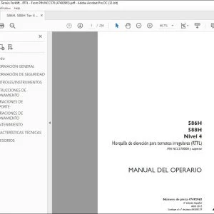 Case 586H 588H Nivel 4 Horquilla de elevación para terrenos irregulares (RTFL) Manual Del Operario 47492965 - PDF DOWNLOAD