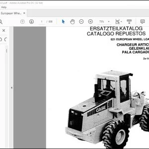 Case 621 European Wheel Loader Parts Catalog Manual 8-6552 - PDF DOWNLOAD