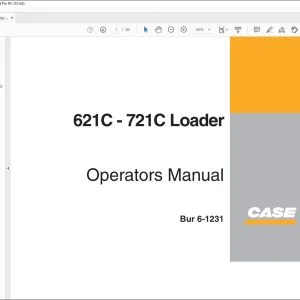 Case 621C - 721C Loader Operators Manual 6-1231 - PDF DOWNLOAD