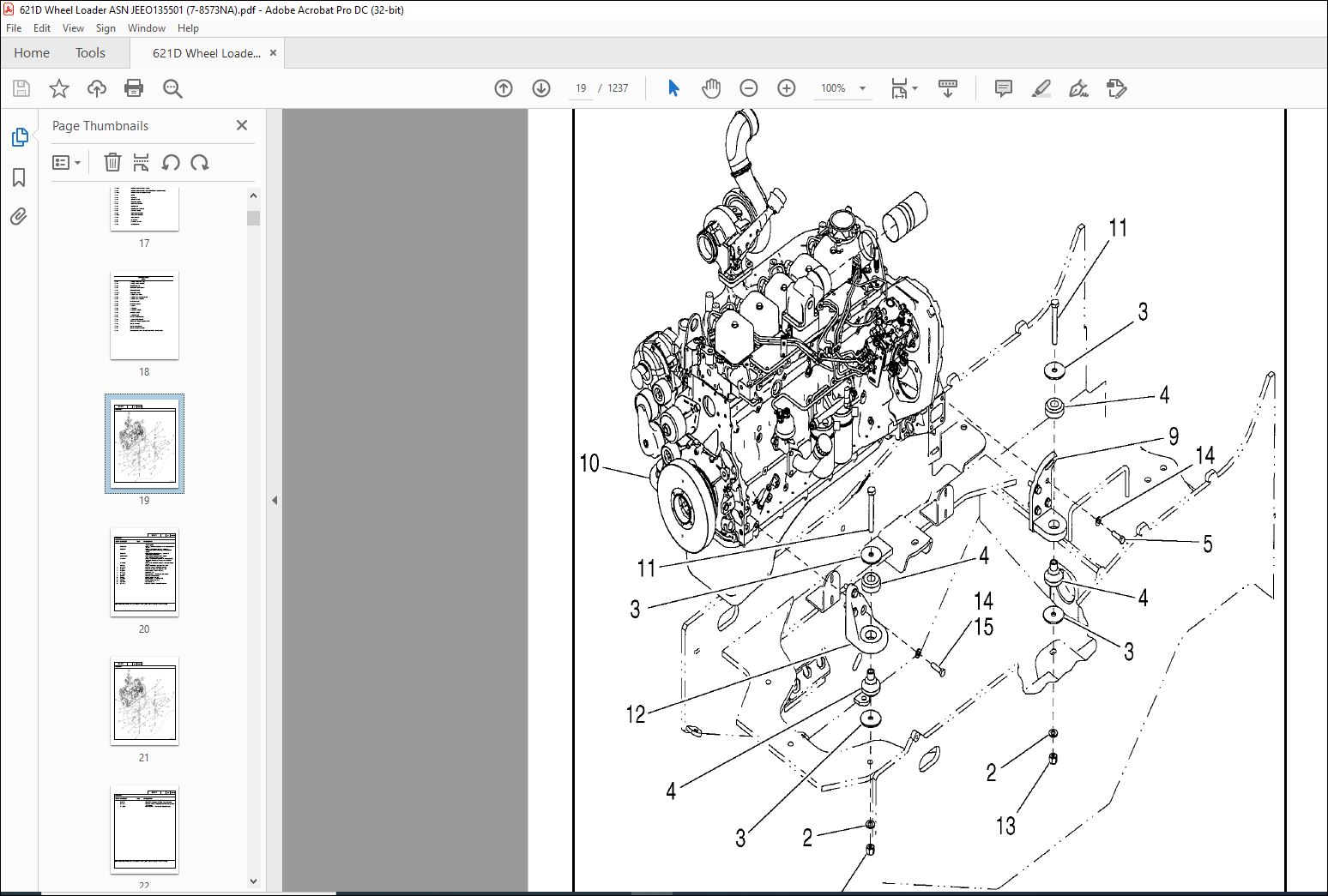 Case 621d Wheel Loader Parts Catalog Manual Sn Jee0135501 And After Pdf Download Heydownloads