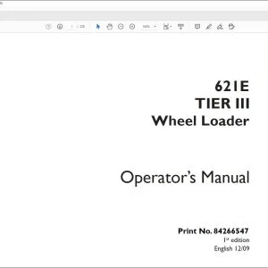 Case 621E Tier III Wheel Loader Operator's Manual 84266547 - PDF DOWNLOAD