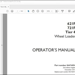 Case 621F 721F Tier 4 Wheel Loader Operator's Manual 84474094 - PDF DOWNLOAD