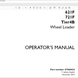 Case 621F 721F Tier4B Wheel Loader Operator's Manual 47566024 - PDF DOWNLOAD