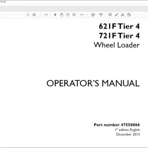 Case 621F Tier 4 721F Tier 4 Wheel Loader Operator's Manual 47558866 - PDF DOWNLOAD