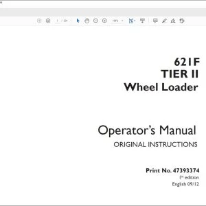 Case 621F Tier II Wheel Loader Operator's Manual 47393374 - PDF DOWNLOAD