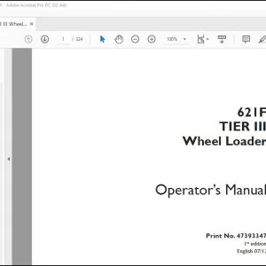 Case 621F Tier III Wheel Loader Operator's Manual 47393347 - PDF DOWNLOAD