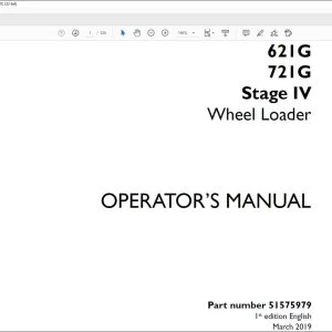 Case 621G 721G Stage IV Wheel Loader Operator's Manual 51575979 - PDF DOWNLOAD
