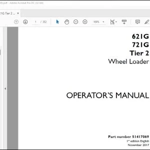Case 621G 721G Tier 2 Wheel Loader Operator's Manual 51417069 - PDF DOWNLOAD