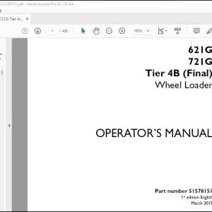 Case 621G 721G Tier 4B (Final) Wheel Loader Operator's Manual 51578151 - PDF DOWNLOAD