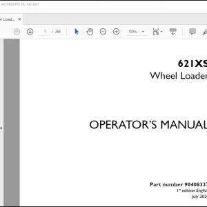 Case 621XS Wheel Loader Operator's Manual 90408337 - PDF DOWNLOAD
