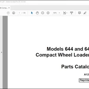 Case 644 & 646 Compact Wheel Loaders Parts Catalog Manual A1281 - PDF DOWNLOAD
