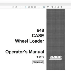 Case 648 Wheel Loader Operator's Manual 9-8170 - PDF DOWNLOAD