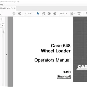 Case 648 Wheel Loader Operators Manual 9-8171 - PDF DOWNLOAD
