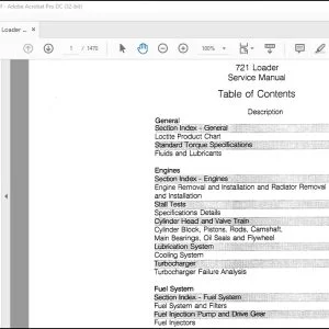 Case 721 Loader Service Manual 8-11864 - PDF DOWNLOAD