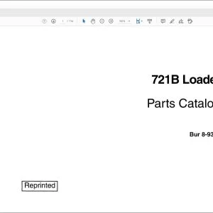 Case 721B Loader Parts Catalog Manual 8-9382 - PDF DOWNLOAD