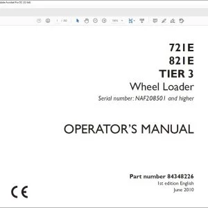 Case 721E 821E TIER 3 Wheel Loader Operator's Manual 84348226 - PDF DOWNLOAD