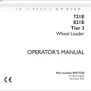 Case 721E 821E Tier 3 Wheel Loader Operator's Manual 84377220 - PDF DOWNLOAD