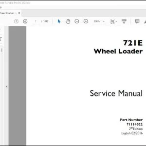 Case 721E Wheel Loader Service Manual 71114022 - PDF DOWNLOAD
