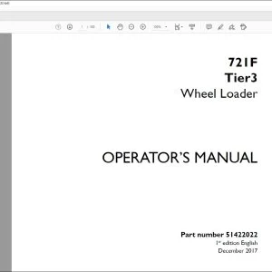 Case 721F Tier 3 Wheel Loader Operator's Manual 51422022 - PDF DOWNLOAD
