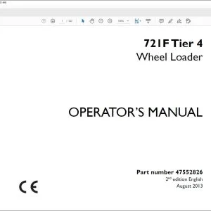 Case 721F Tier 4 Wheel Loader Operator's Manual 47552826 - PDF DOWNLOAD