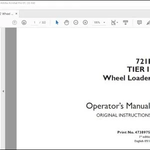 Case 721F Tier II Wheel Loader Operator's Manual 47389756 - PDF DOWNLOAD