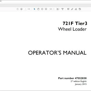 Case 721F Tier3 Wheel Loader Operator's Manual 47552830 - PDF DOWNLOAD