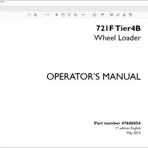 Case 721F Tier4B Wheel Loader Operator's Manual 47686854 - PDF DOWNLOAD