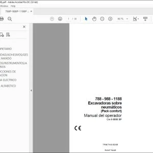 Case 788 988 1188 Excavadoras sobre neumáticos (Pack comfort) Manual del operador 6-8800 - PDF DOWNLOAD
