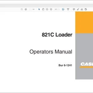 Case 821C Loader Operators Manual 6-1241 - PDF DOWNLOAD