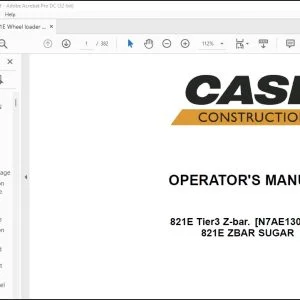 Case 821E Wheel Loader Operator's Manual 48146996 - PDF DOWNLOAD