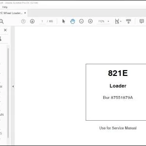 Case 821E Wheel Loader Service Manual 87551879A - PDF DOWNLOAD