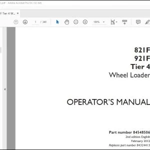Case 821F 921F Tier 4 Wheel Loader Operator's Manual 84548506 - PDF DOWNLOAD