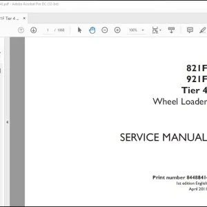 Case 821F 921F Tier 4 Wheel Loader Service Manual 84488414 - PDF DOWNLOAD