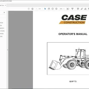 Case 821F T3 Wheel Loader Operator's Manual 47389770 - PDF DOWNLOAD