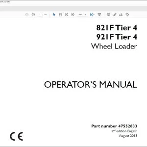 Case 821F Tier 4 921F Tier 4 Wheel Loader Operator's Manual 47552833 - PDF DOWNLOAD