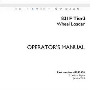 Case 821F Tier3 Wheel Loader Operator's Manual 47552839 - PDF DOWNLOAD