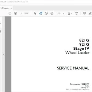 Case 821G 921G Stage IV Wheel Loader Service Manual 48082199 - PDF DOWNLOAD